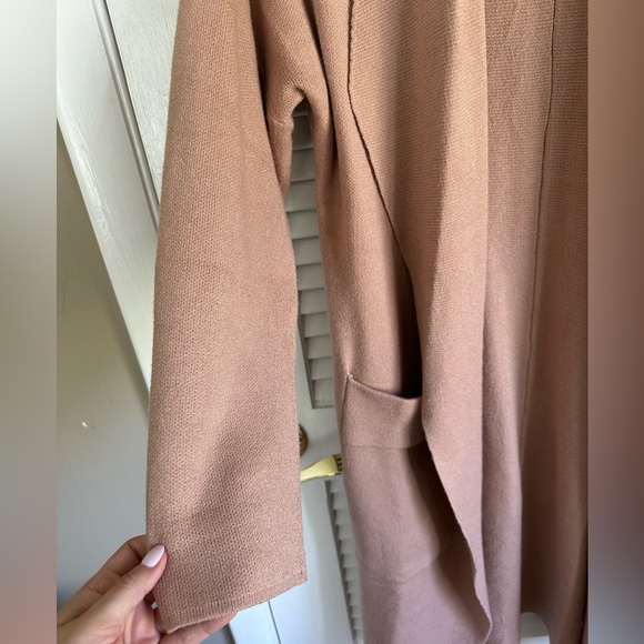 Lapel Open Front Cardigan - Picture 2 of 4